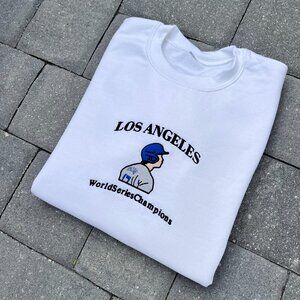 World Series Los Angeles Ohtani Crewneck white Baseball